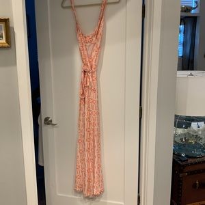 Mahi Gold maxi wrap dress